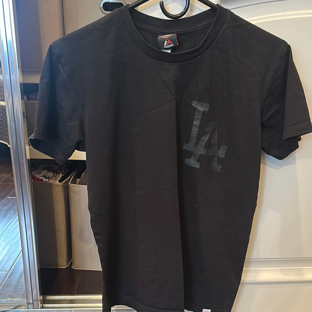 Majestic Athletic LA Dodgers Black/Black Men’s Tee (S)